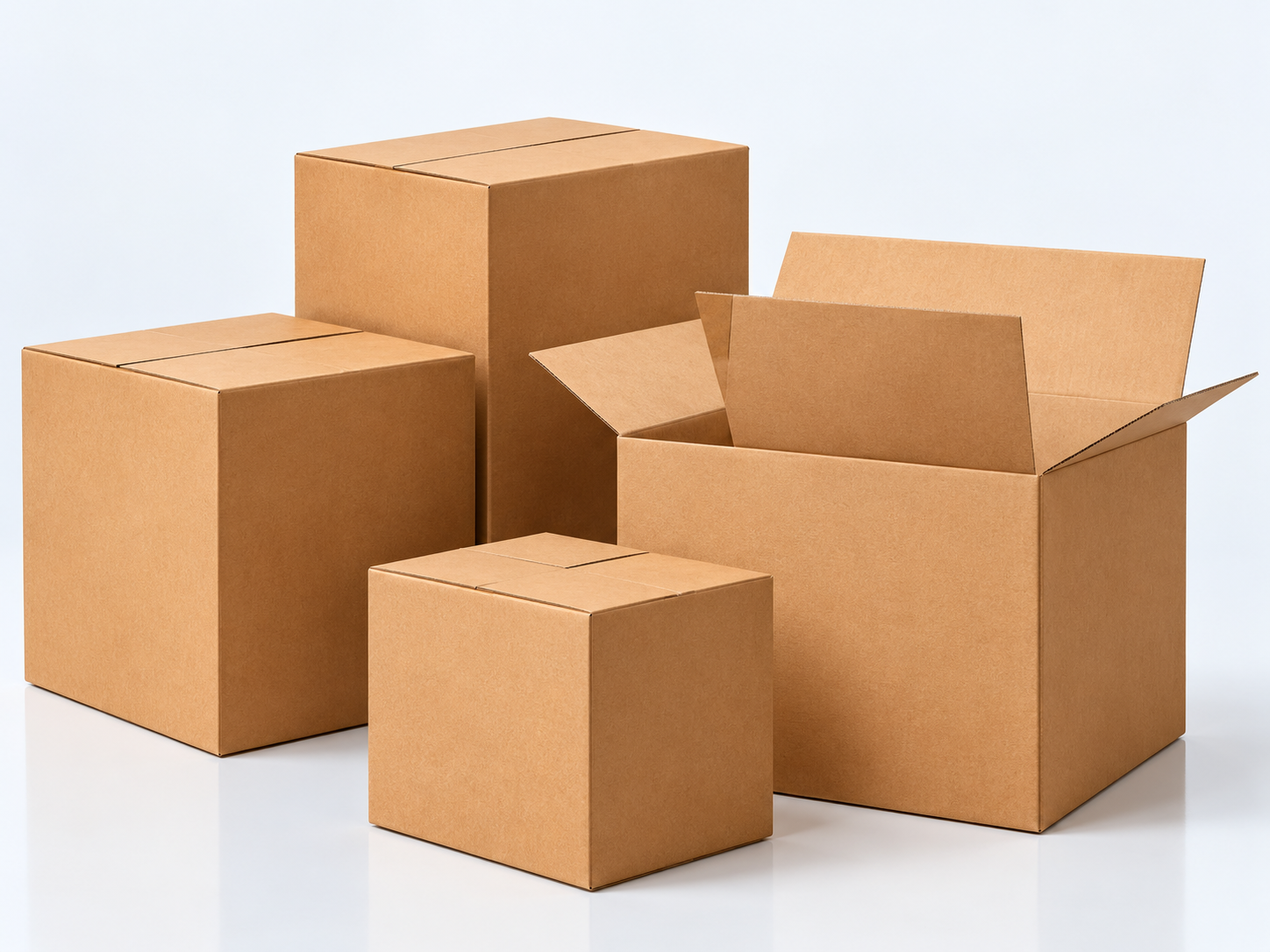 Illustration of corrugated cardboard boxes