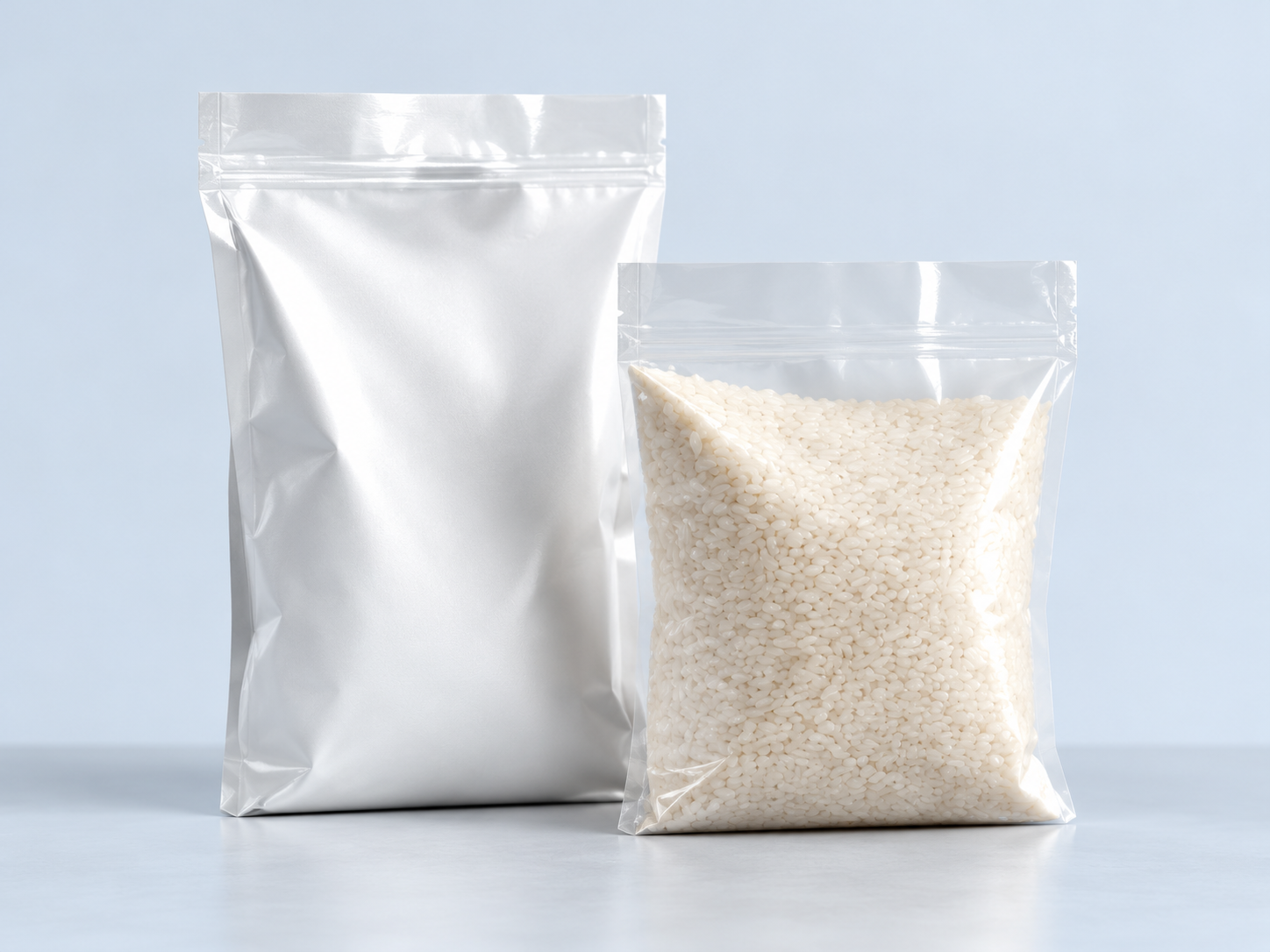 Illustration of white HDPE packaging bags