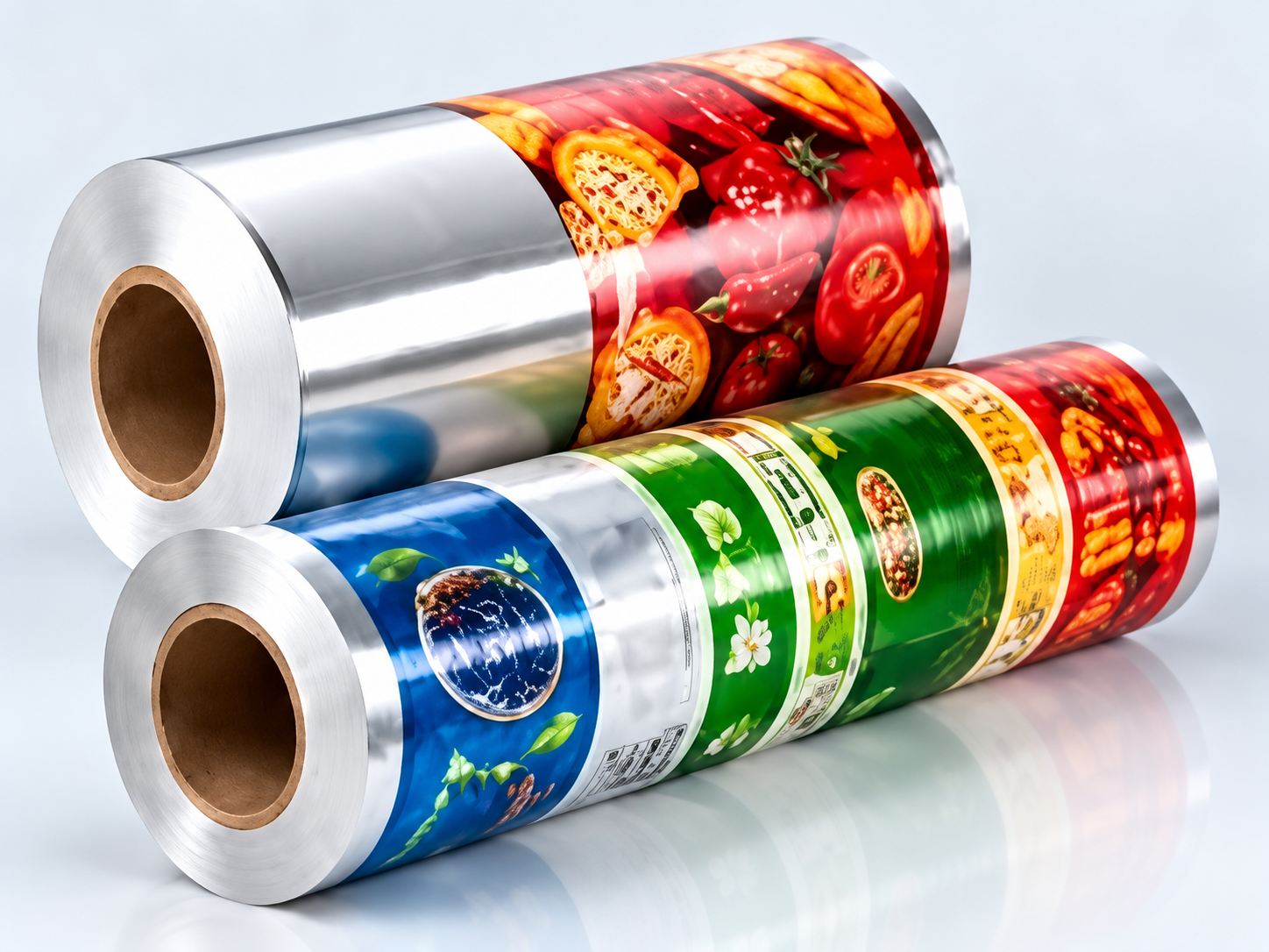 Illustration of laminated packaging rolls